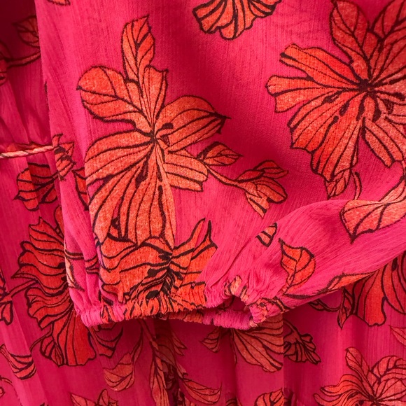 Jessica Simpson Sasha long-sleeve maxi blossoms floral print size small NWOT - Picture 4 of 11